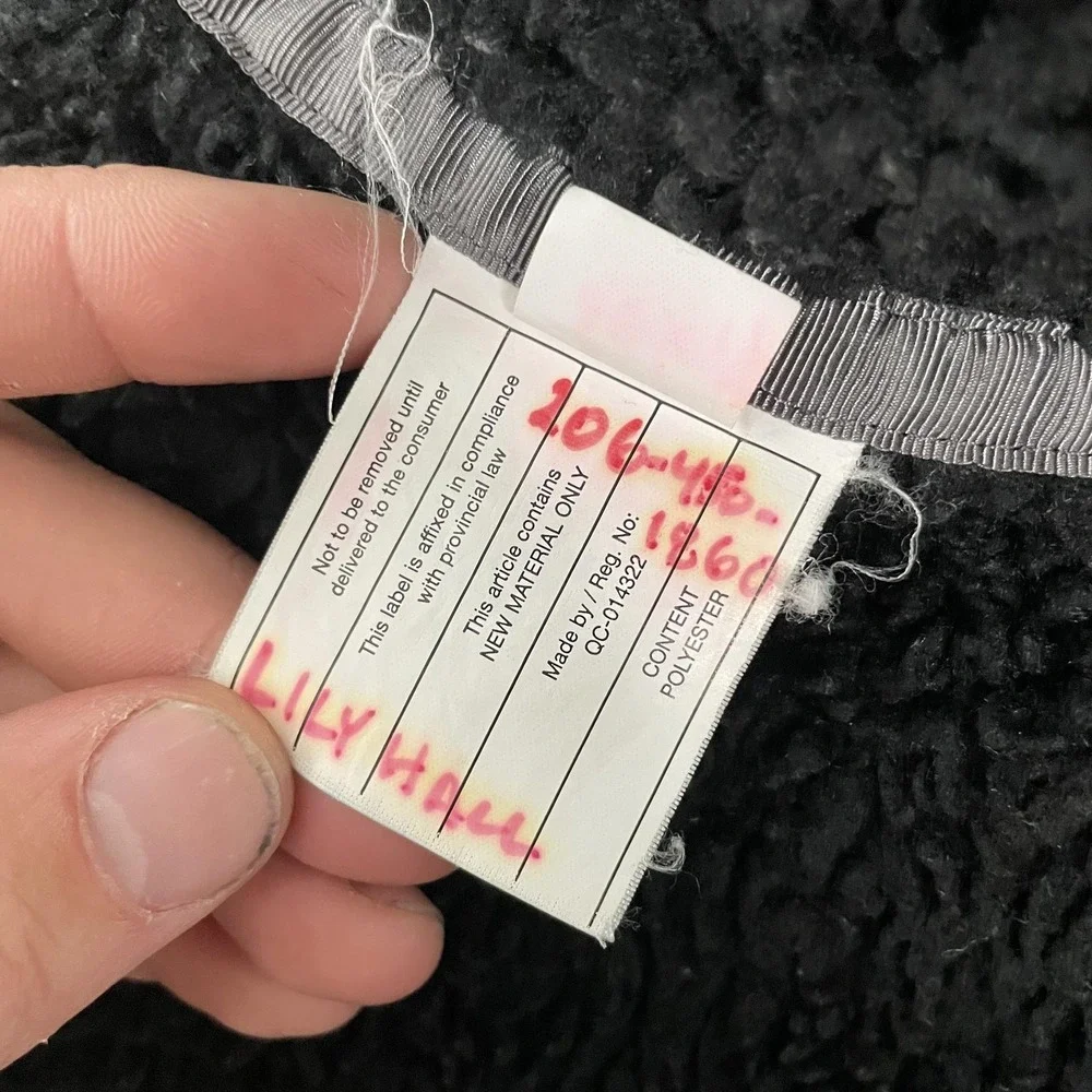 Patagonia Fleece Jacket Youth‎ Medium 10 Black Hooded Sherpa Full Zip Pockets